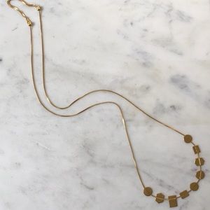 Madewell geometric gold tone necklace